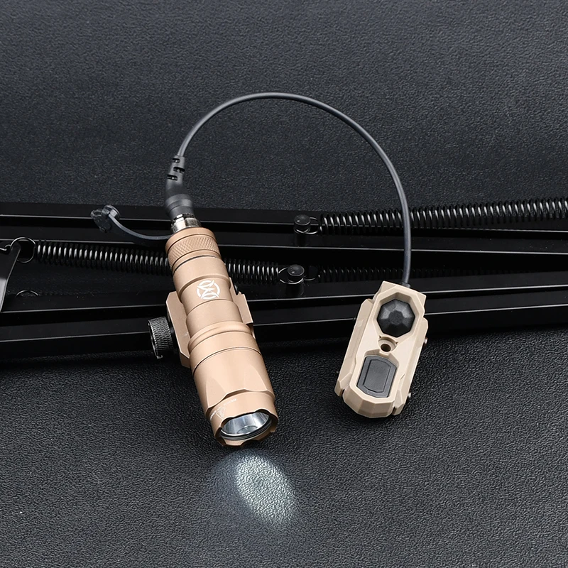 WADSN linterna táctica blanca con interruptor de presión para riel20mm
