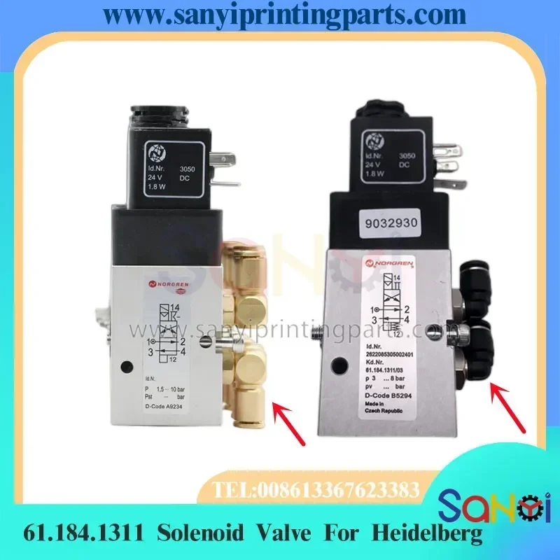 

Лучшее качество 61.184.1311, 4/2-ходовой разъем клапана для деталей печатной машины Heidelberg SM52 SM74 SM102