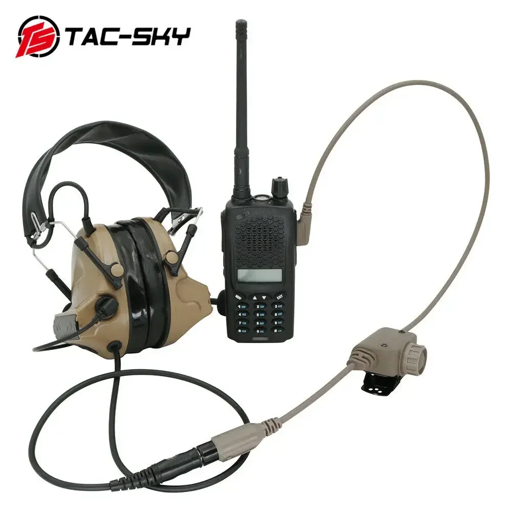 RACTactical PTT Adapter RACPTT for Tactical COMTAC2 COMTAC3  for SORDI HeadphonesCompatible with Kenwood Plug Walkie Talkie