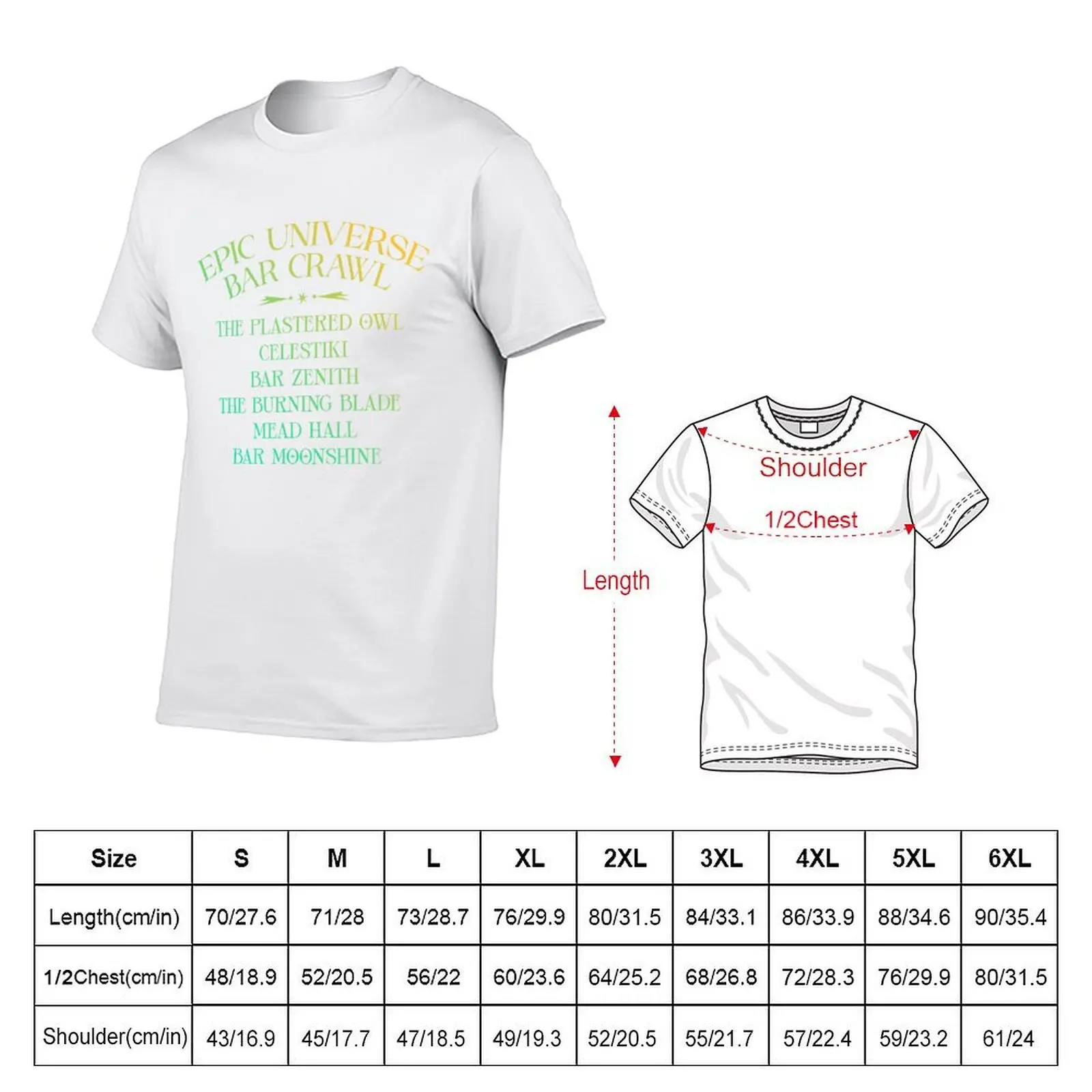 epic bar crawl T-Shirt oversized graphic tee Luxury man mens shirts graphic tee