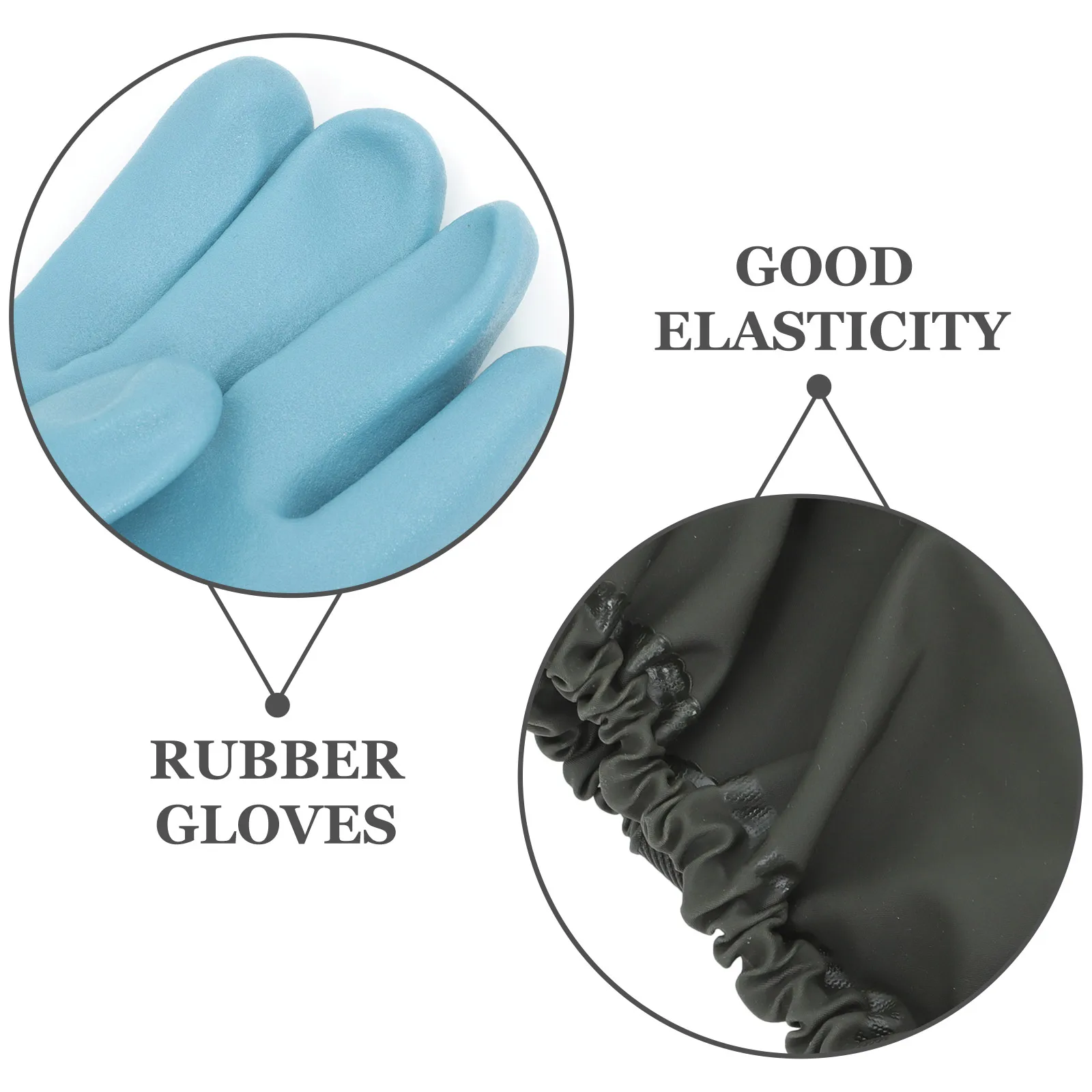 

1 Pair Long Rubber Gloves Elbow Length Heavy Duty Waterproof Cleaning Gardening Work Safety Reusable Household Dish Washing