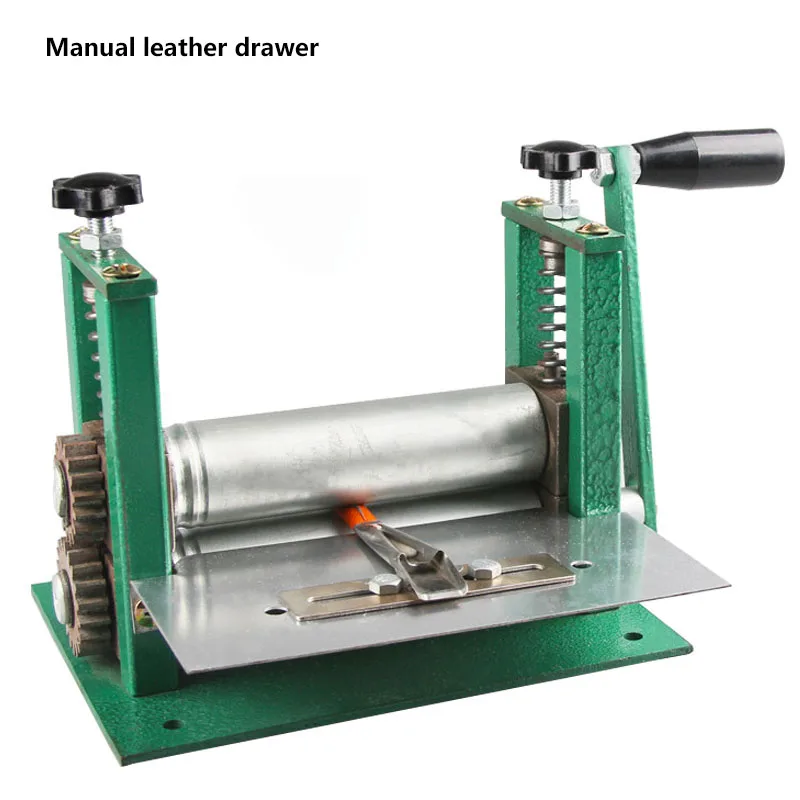 

Hand-operated small drawer/glue dispenser machine/shoulder strap drum/leather press/laminating machine