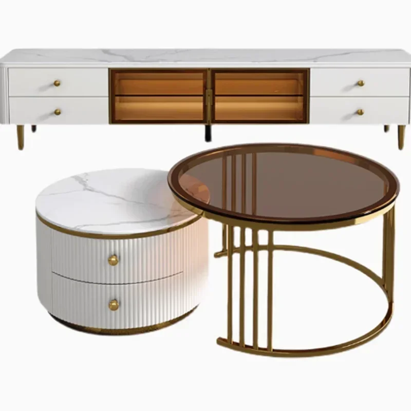 White Luxury Drawers Tv Stand Wooden Light Nordic Designer Modern Tv Stand Salon Smart Partitions Soportes De Tv Home Furniture