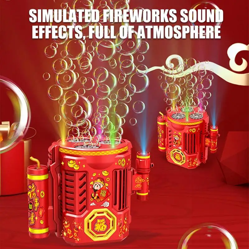 Firework Bubble Blower Machine, 36 Buraco, Atmosfera Maker, Lanterna Design, Fogo Elétrico Trabalho, Festa