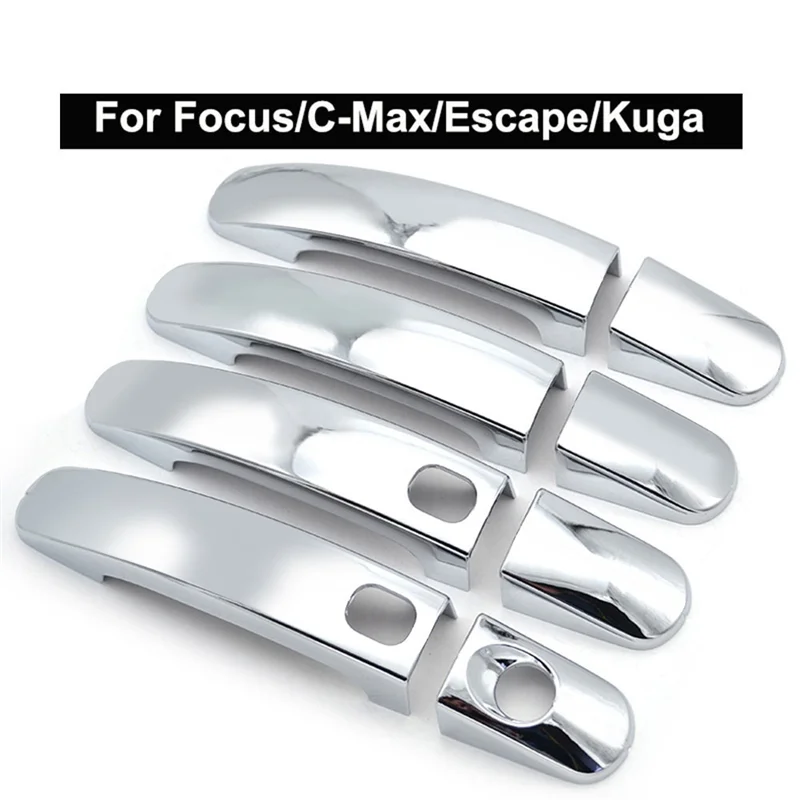 Für Ford Focus Mk2 Mk3 Escape Kuga C-Max S-Max Galaxy Mondeo Mk4 Chrom Türgriff Abdeckung Trim Overlay Keyless Entry-M54K