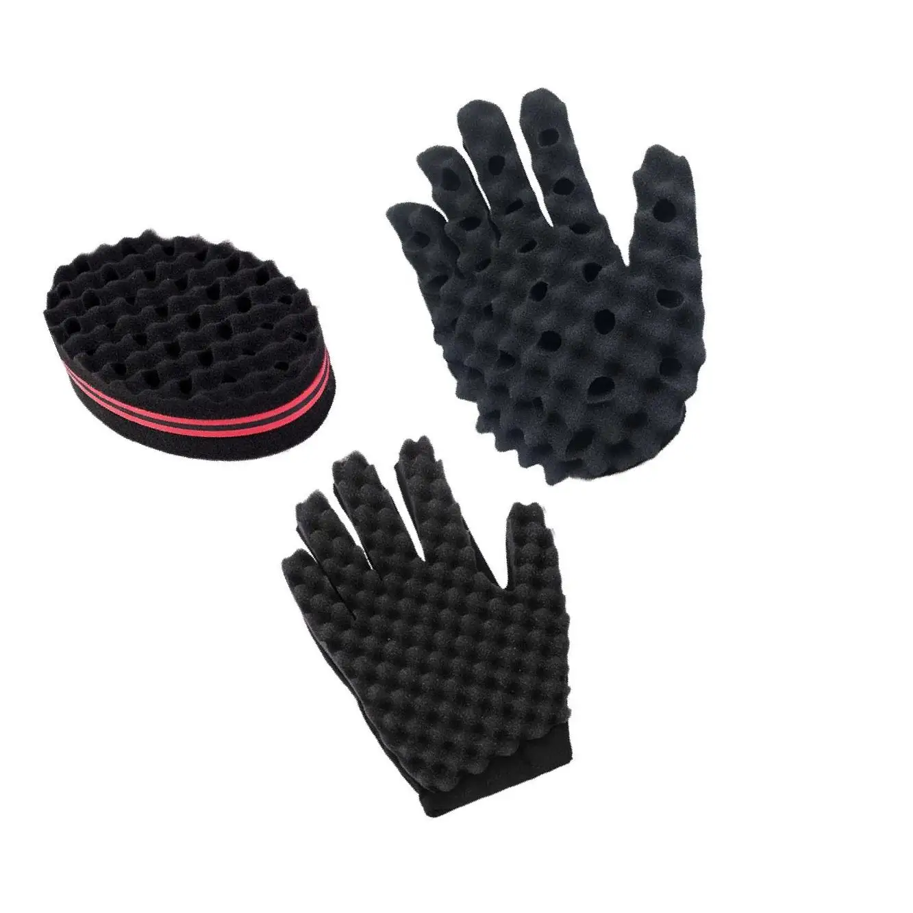 

Hair Curl Sponge Gloves Kit 2Pcs Gloves 1PC Sponge for Hair Twist Curl Locks