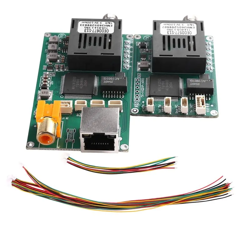FULL-DC 5.5-26V Powered 100KM TTL Optical Transceiver Module Video+ Network+ TTL To Optical Converter Equipment Terminal