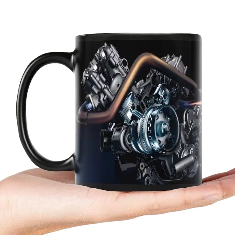 For Engine Engine Ceramic Coffee Mug, Water Cup Car Motorcycle