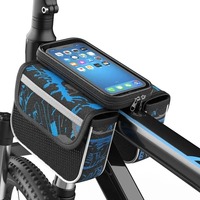 Bicycle Pannier Top Front Tube Frame Bag Waterproof MTB Road Bike Storage 6.0 Inches Phone Case Cycling Bag Touch Screen bag