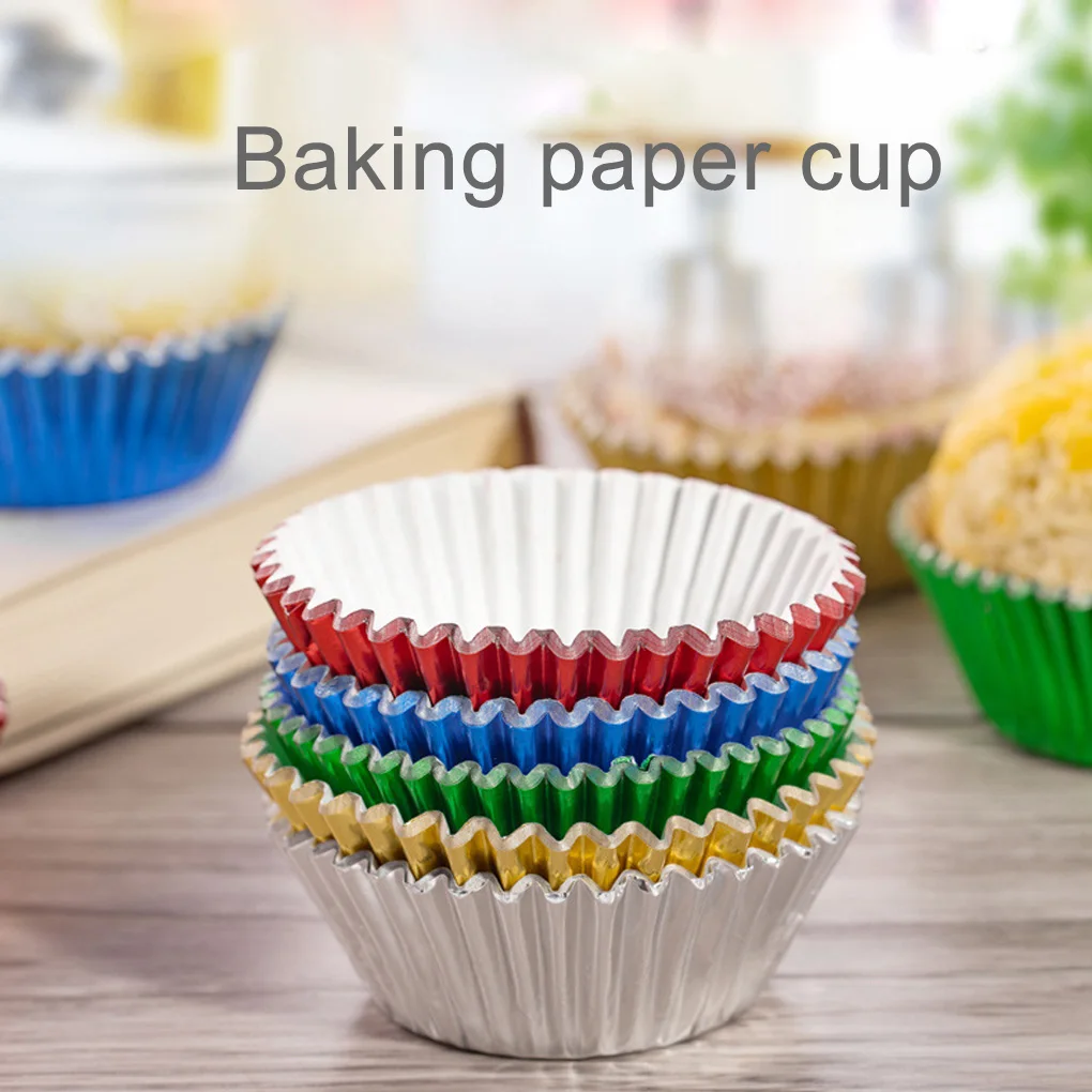 100 Pieces Cupcake Paper Liners Mini Non-Stick Muffin Baking Molds DIY Pastry Chocolate Home Kitchen Bakeware