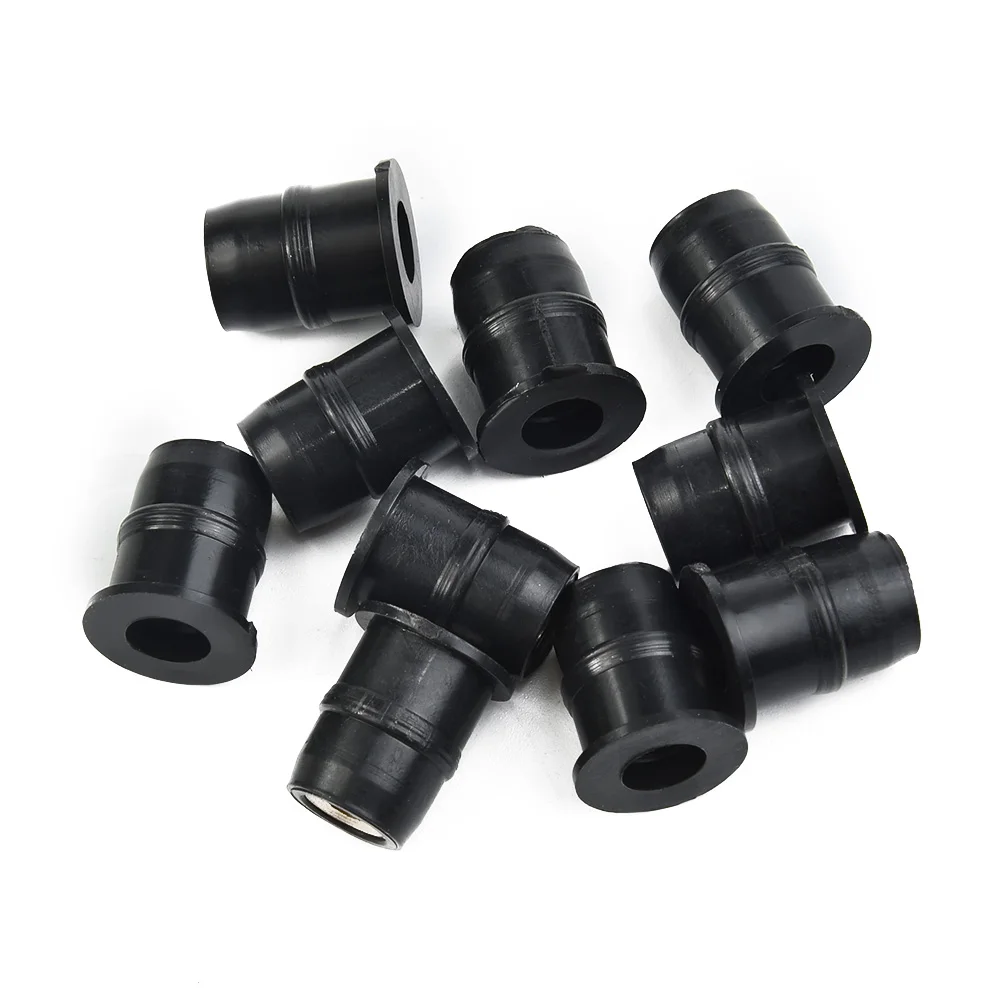 10*Nuts Motorcycle Windshield Nuts Rubber+Brass M5 Vibration Damper Panel Mount 5mm Bolt Screws Fastener For Honda For