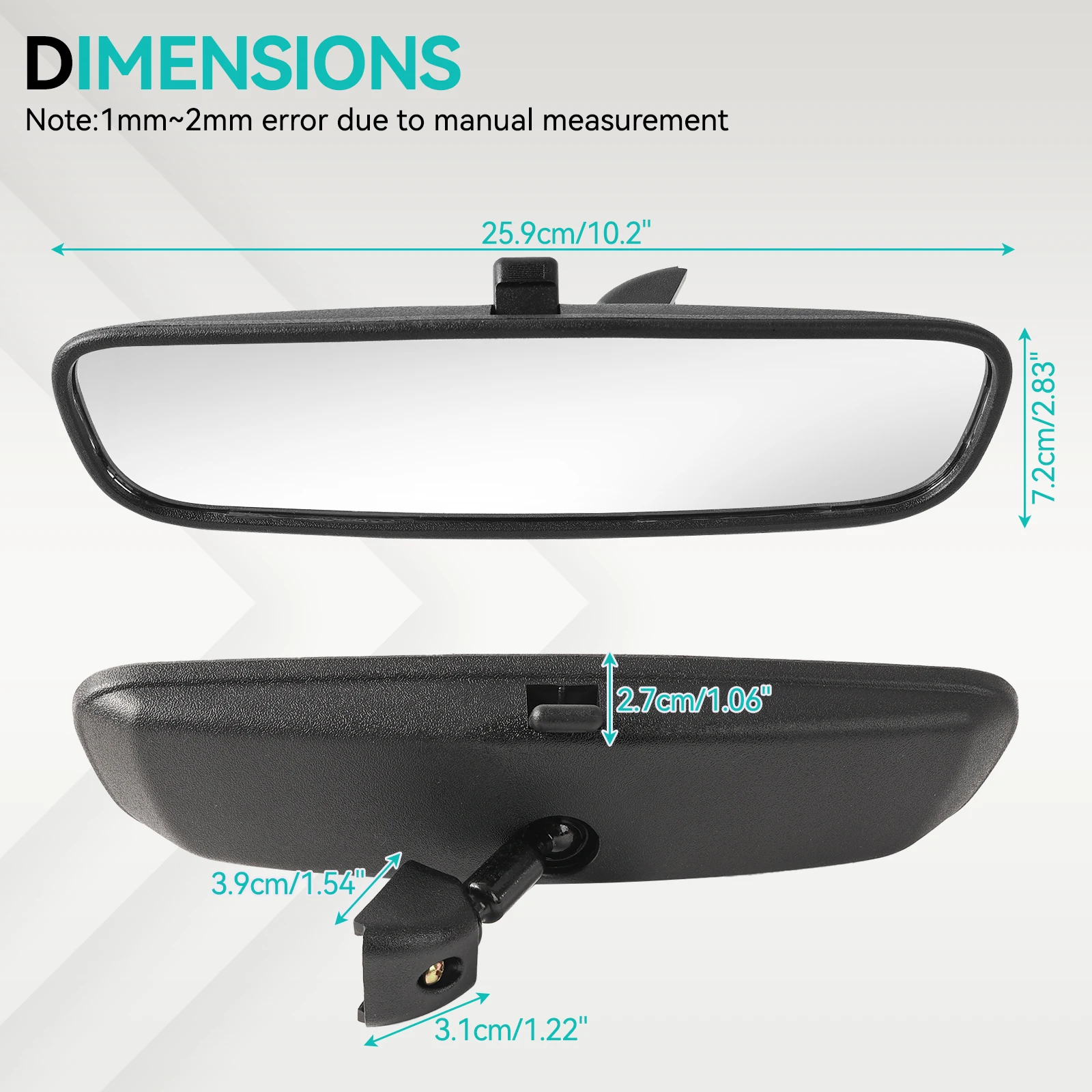 85101-3X100 851013X100 Car Mirror Inside Interior Rear View Inner For Hyundai Santa Fe Sonata Elantra Veloster Kia Optima Rio view 3