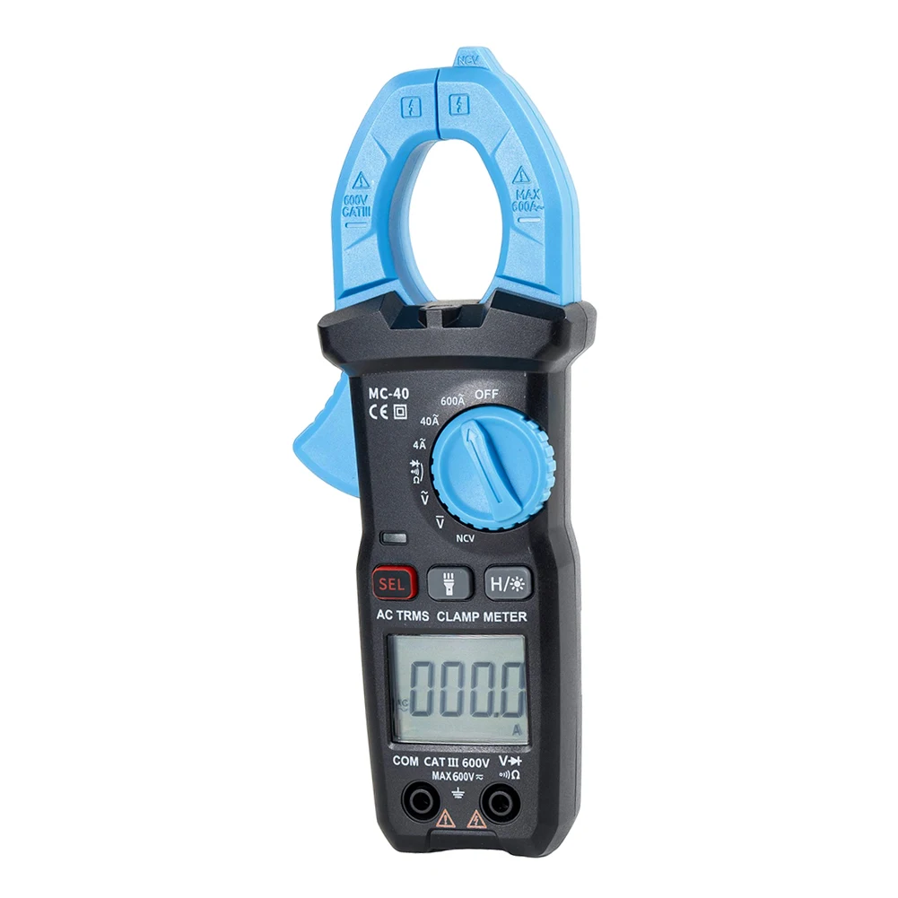 MC40 Digital Clamp Multimeter Designed for Professionals measuring AC/DC Voltages Up To 600V and Currents Up To 600A Safely