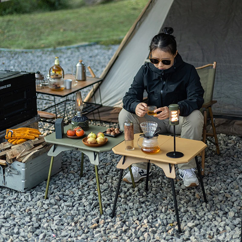 WESTTUNE Outdoor Camping Table Ultralight Dual Purpose Table Portable Adjustable Folding Table for Camping Picnic BBQ Fishing