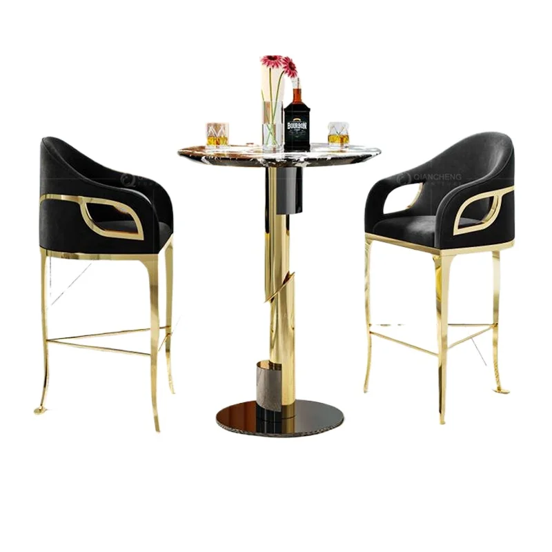 

Light luxury bar chair, high-end jewelry bar chair