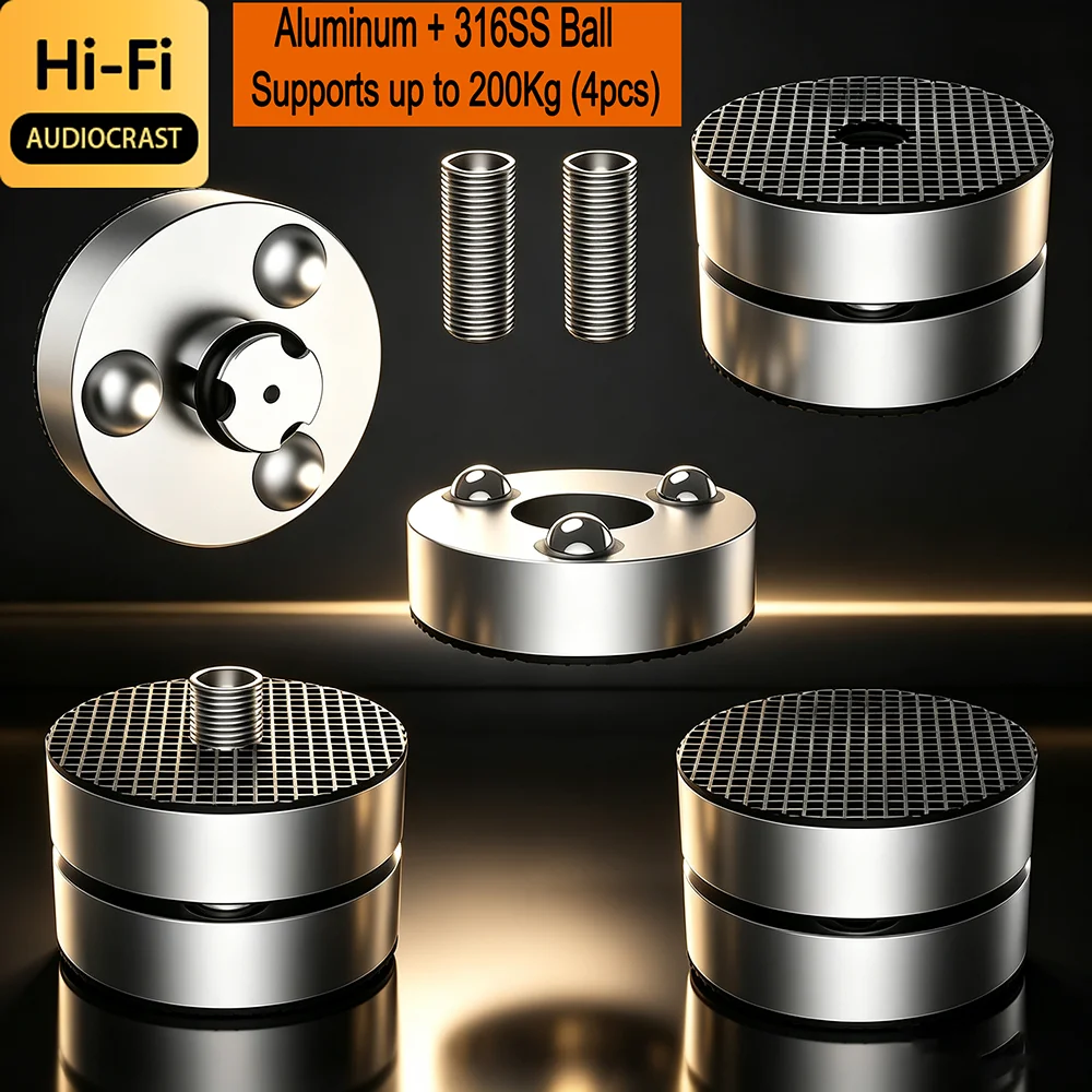 4Pcs HIFI Audio Speakers Amplifier Chassis Beads Anti-shock Shock Absorber Foot Pad Feet Pads Vibration Absorption Stands