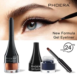 PHOERA 10 Colors Eyeliner Cream Waterproof Long-lasting Gel Eyeliner Eye Makeup Tools With Brush Set Women Beauty Cosmetics