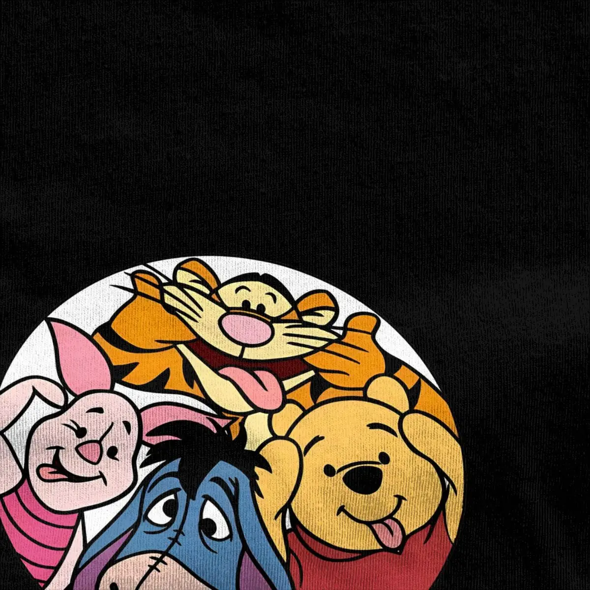 Oversized T Shirt Piglet Pooh Bear With Friends Cotton T Shirts Fashion Tee Shirt for Men Summer Awesome Loose Short Sleeve Tops