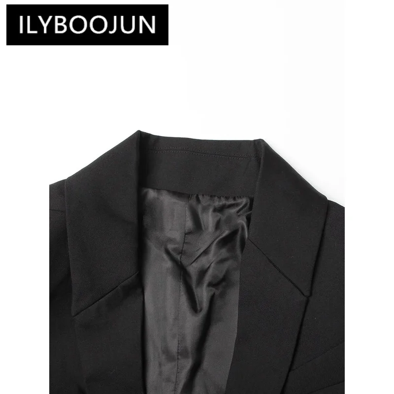 ILYBOOJUN Slim Minimalist Blazers For Women Notched Collar Long Sleeve Temperament Blazer Female Fashion Style Clothing New