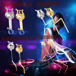 Portable Metal Trumpet Alto Saxophone Marching Lyre Clamp On Stand Lightweight Sheet Music Clip Beginners Also Suitable Gifts
