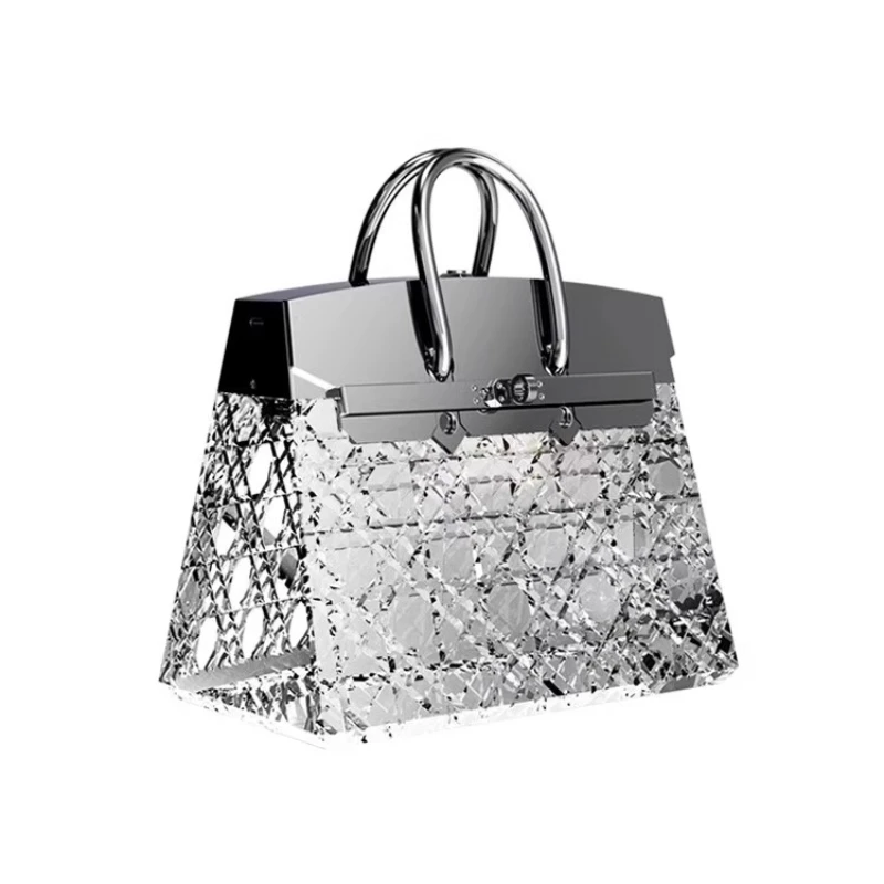 

Crystal bag lamp Home window ornament Manual dimming Rechargeable desk lamp