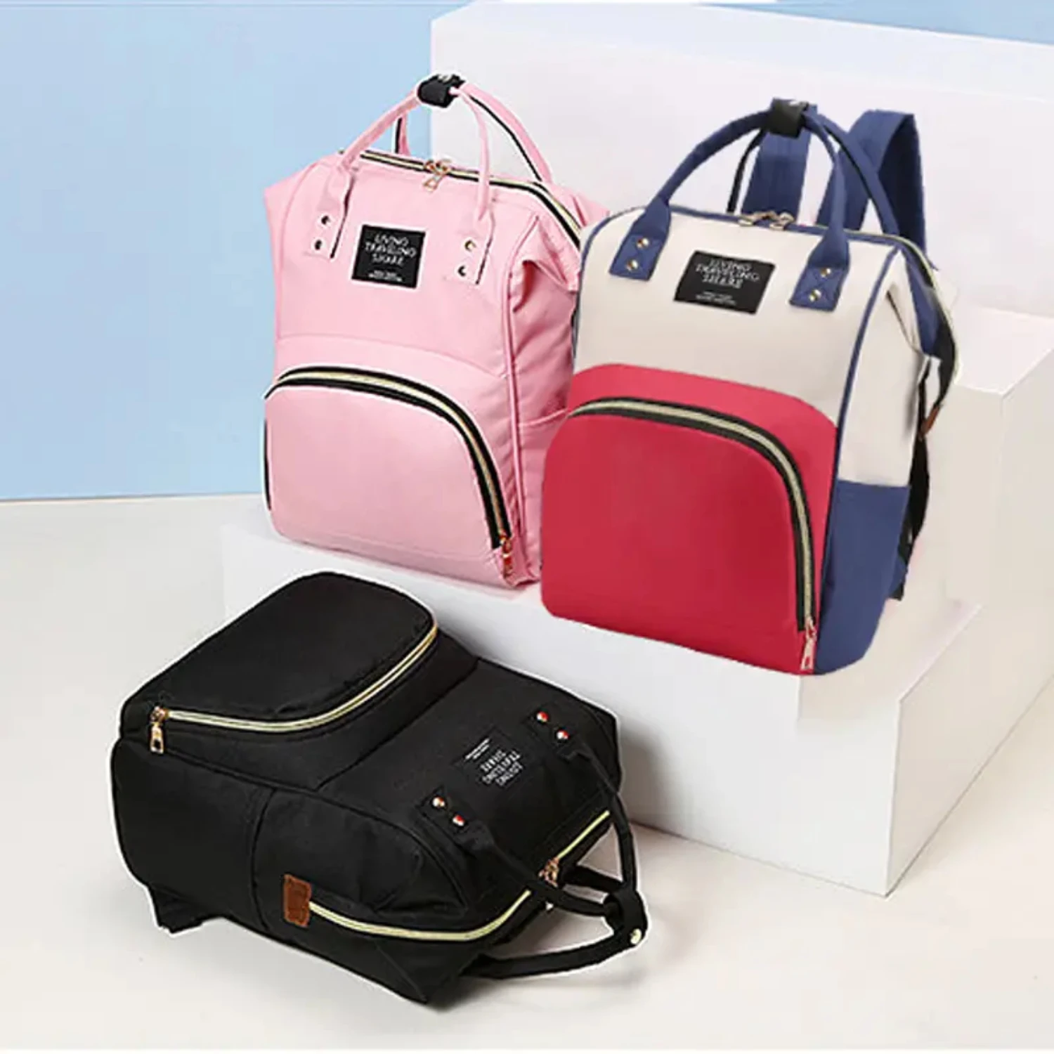 Stay organized and stylish on the go with this fashionable and versatile diaper backpack. Perfect for busy parents, it features 