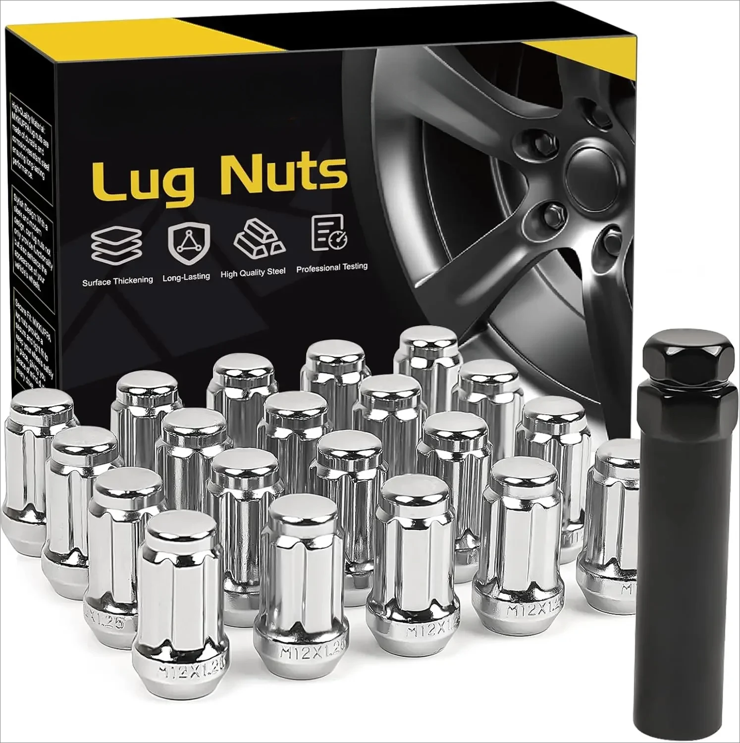 

20PCS M12x1.25 Lug Nuts - Replacement for Infiniti, 1993-2021 Nissan AltimaNissan Maxima, Subaru Aftermarket Whee