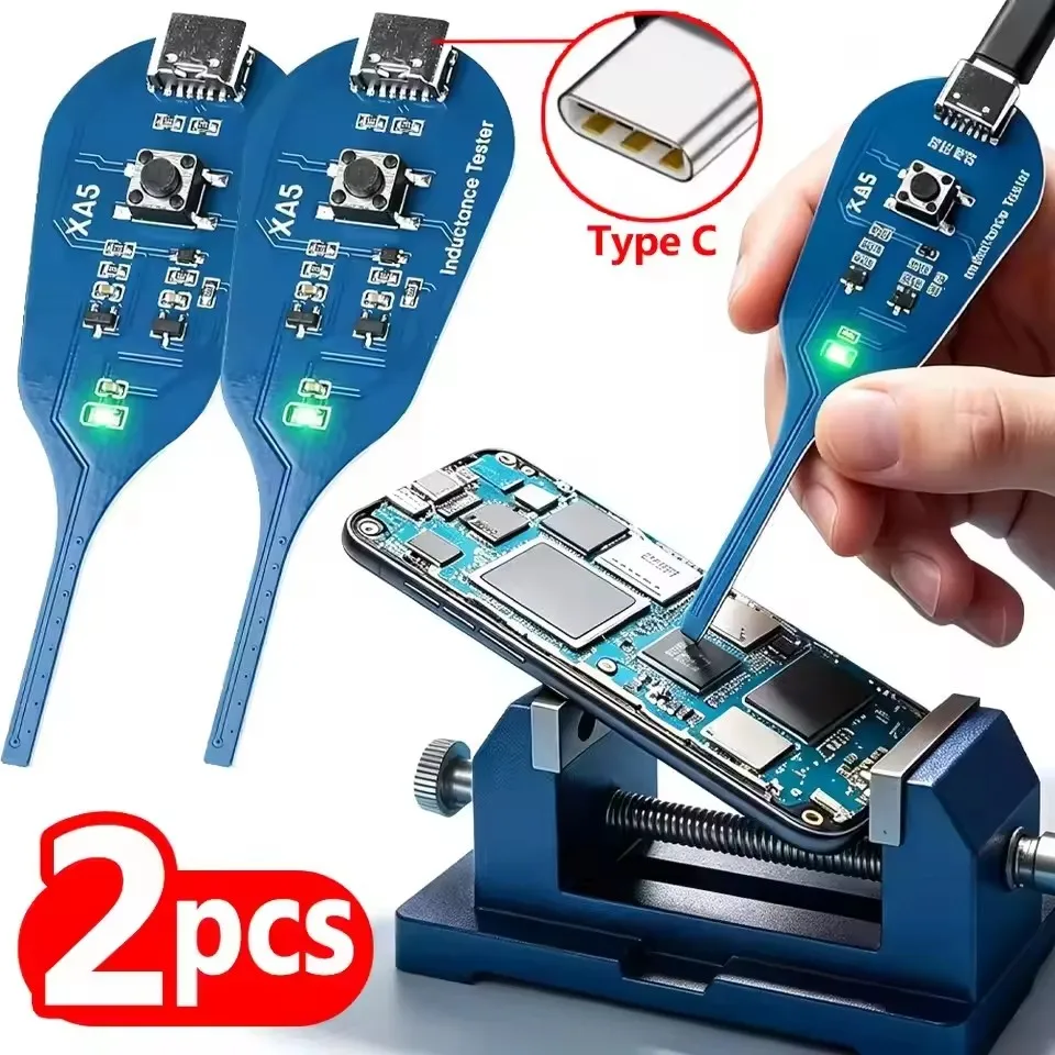 Type-C Powered High Precision Mainboard Coil Testing Tool Fast Inductance Fault Detection Diagnosis Mini Inductor Tester