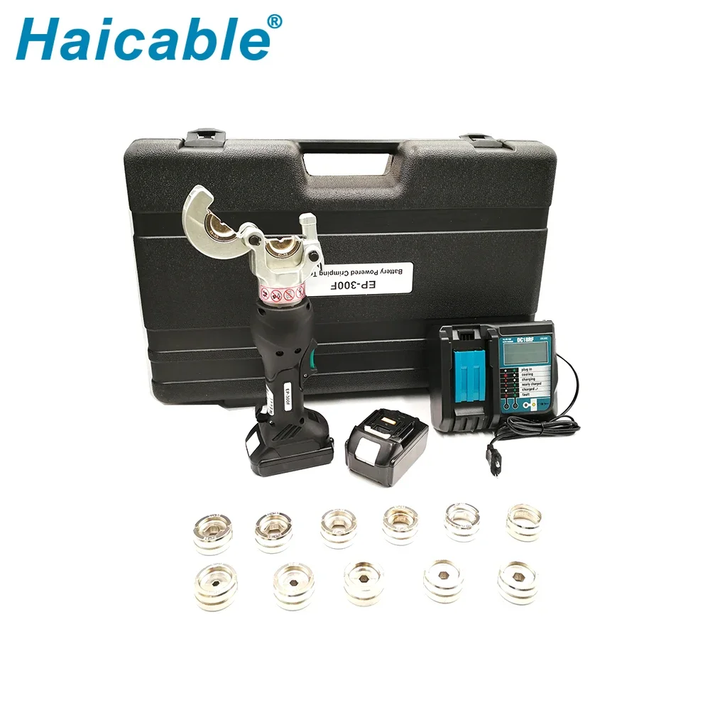 أداة تجعيد العروة الطرفية الهيدروليكية EP-300F تعمل بالبطارية