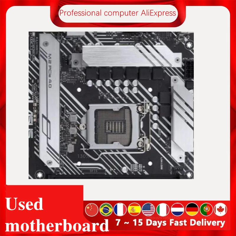 Imagem -04 - Placa-mãe Usada para Asus Prime Desktop Original B560 Lga 1200 i7 i5 i3 Usb 3.0 M.2