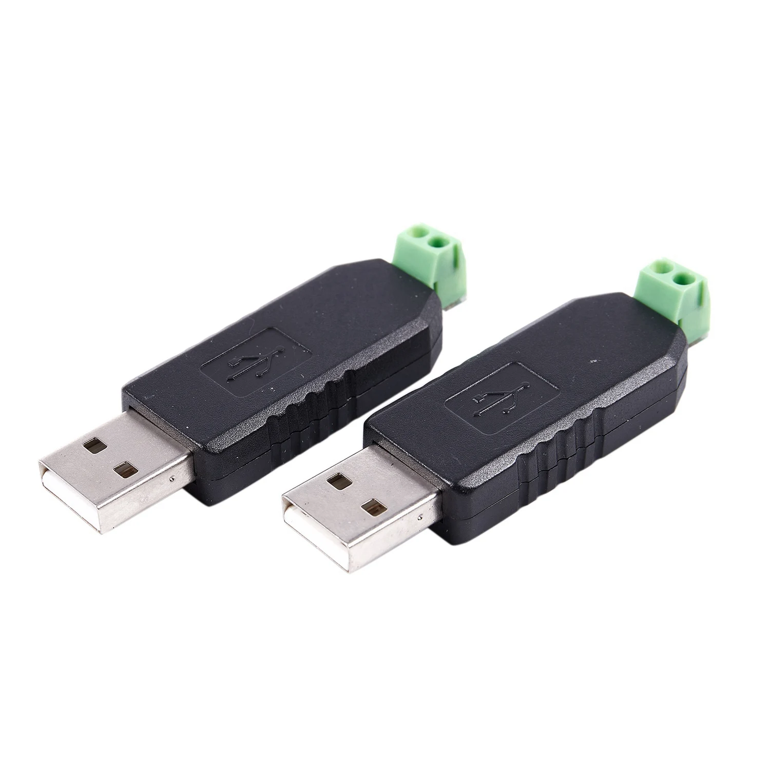 Conversor de interface USB para RS485 RS-485, adaptador serial, compatível + PLC, 2 pcs