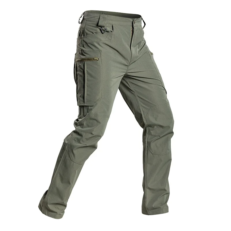 

Men's Slim Fit Elastic Tactical Pants Outdoor Training Workwear Straight Leg Combat Pants Scratch Resistant and Wear-resistant