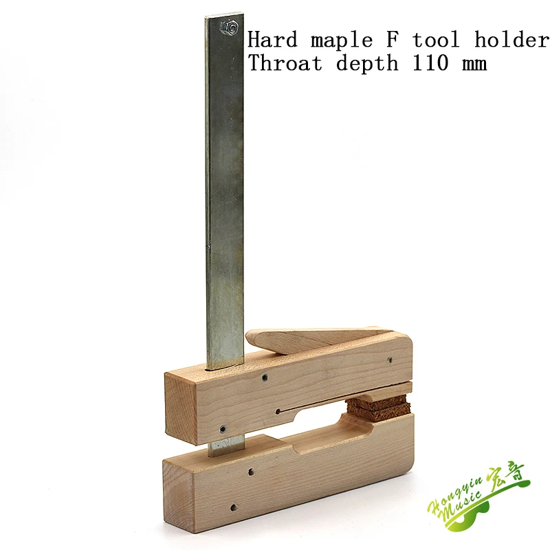 HUATOOL Hartes Ahornholz Eisen Deep Throat Klemme für Gitarre Cello Violine Brücke F-Form Holzbefestigung Holzarbeiten – Detail 13