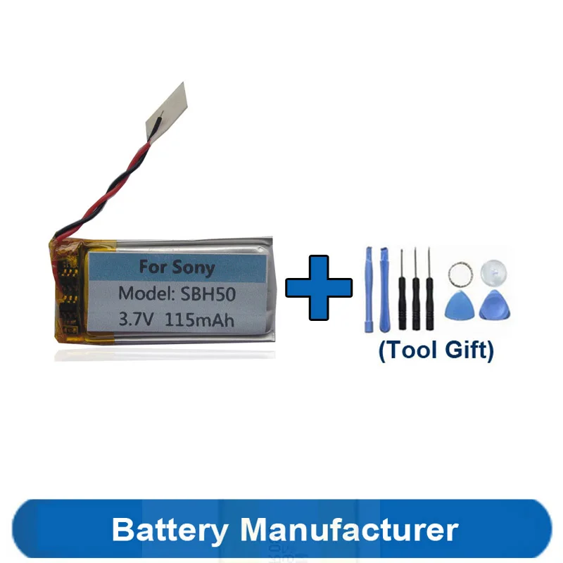 

Tools Gift+ 115mAh Battery For Sony SBH50 SBH-50 SBH52 SBH-52 Earphone Headphone Handsfree Headset