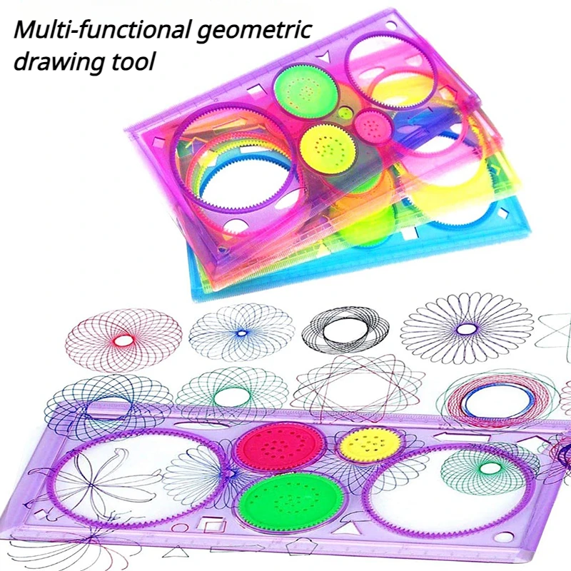 Multifunction Creative Toys Geometry Spirograph Drawing Stencil Set Painting Template Children Kids Educational Girls Boys Gift