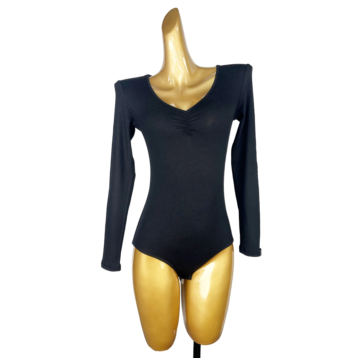 

Новинка 2025 года, топы для латинских танцев для женщин, боди с длинными рукавами, платье для чача, румбы, танго, одежда для взрослых, женская одежда для латинских танцев XH3796