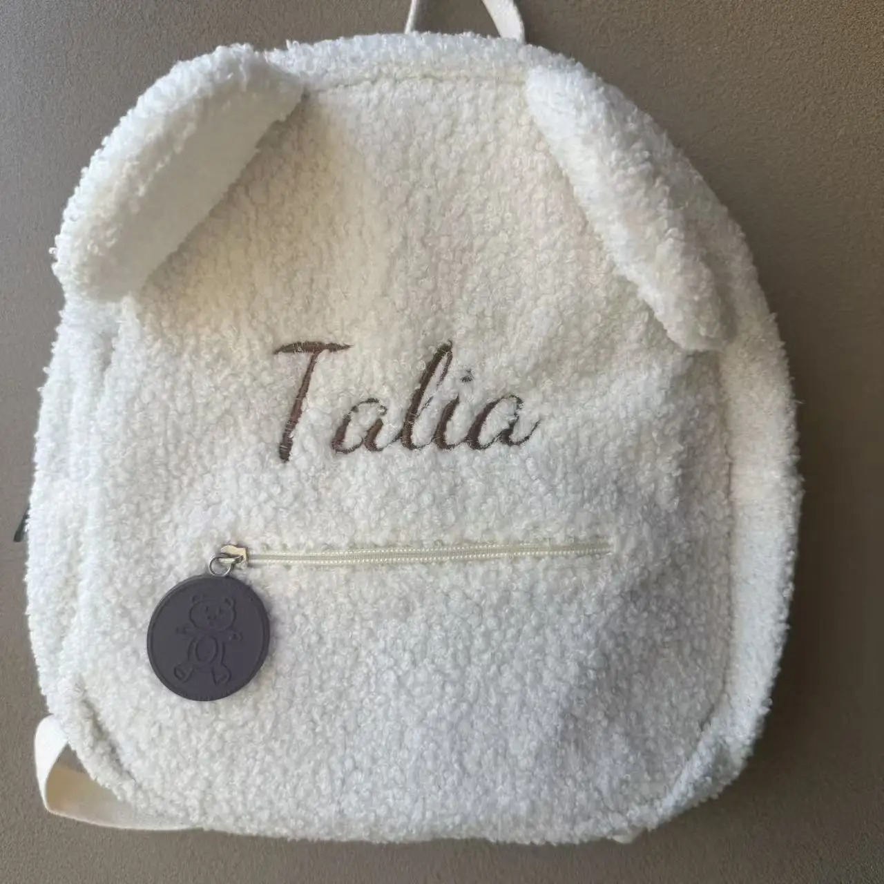 Embroidered Name Toddler Backpack Plush Bear Lightweight Kid's Kindergarten Backpacks Customized Name Gift Bag for Boys Girls