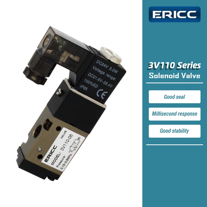 

3 port 2 position Solenoid valve Normally closed 3V110-06-NC Normally open 3V110-06-NO AC220V DC12V DC24V AC110V