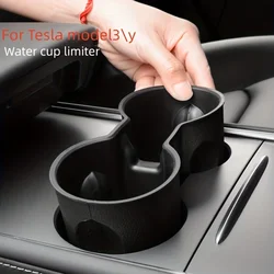 Per Tesla Model 3/Y Center Console Water Cup Holder limitatore Premium TPE Sleeve Pad con funzione di archiviazione aggiorna la tua auto Amagi