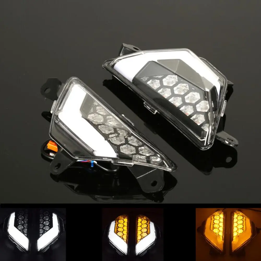 Front LED Turn Signal Lights Indicator For KAWASAKI NINJA 250 300 400 650 1000 ZX-6R NINJA ZX-25R ZX250 ER-6F EX650 Z1000SX