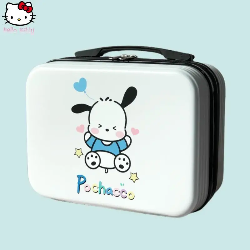 

14 Inch Hello Kitty Sanrio Girl Cartoon Kawaii Makeup Box Anime Kuromi Suitcase Melody Fashion Gift Sweet Portable Storage Box