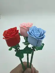 2024 City Creativity Potted Plants Flower Rose Model Building Blocks Home Decoration Assemble Bricks Toys Kids Girl Gifts