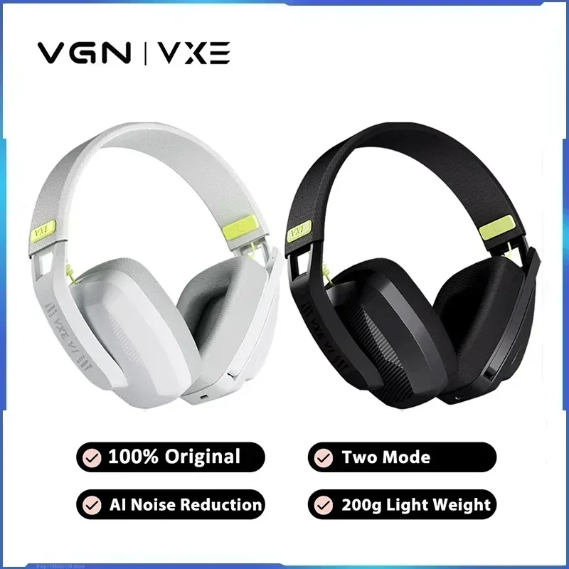 Imagem -02 - Dual-mode Lightpeso Gaming Headconjunto com Microfone Esports de Computador Presente Vgn Vxe Siren Bluetooth 5.3 2.4g v1