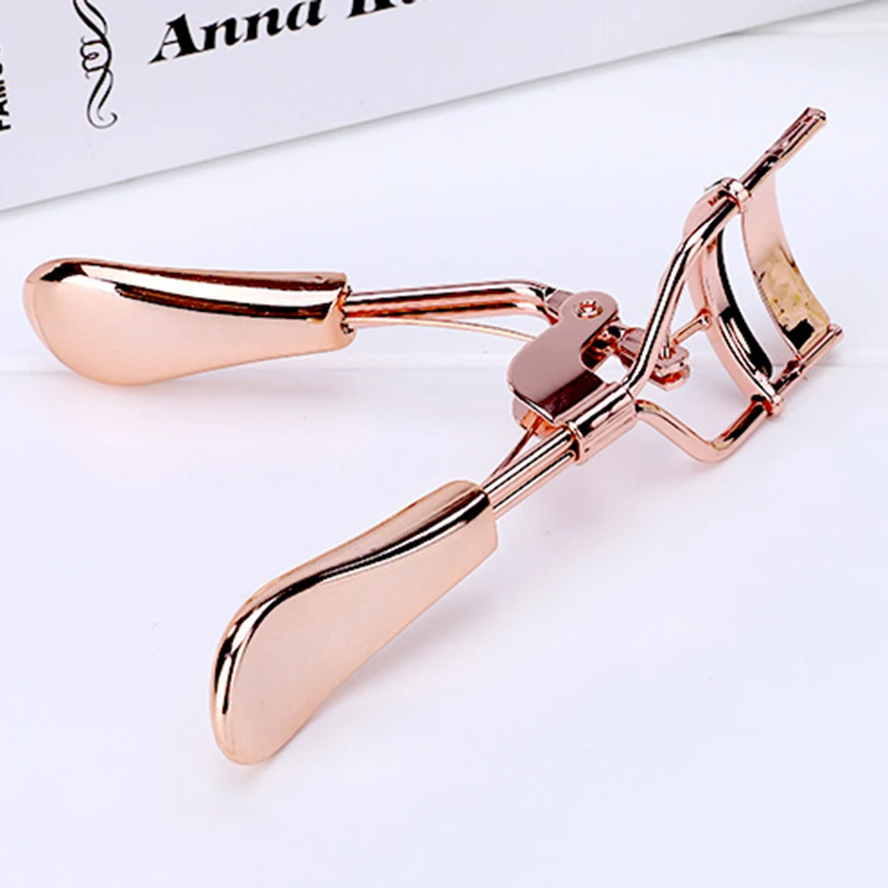 Stainless Steel Eyelash Curler Rose Gold Professional Makeup Tool Handle Eyelashes Tweezer Curler Clip Beauty