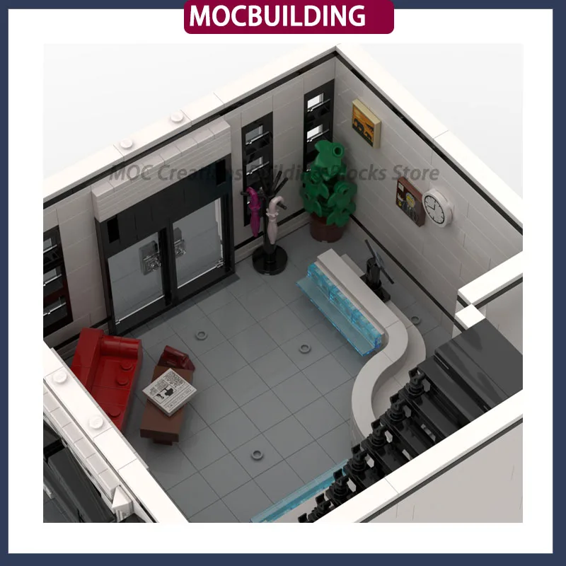 MOC City Street View Building Subway Apartment Model Building Block Set Skyscraper Underground Railway Collection Toy Gifts