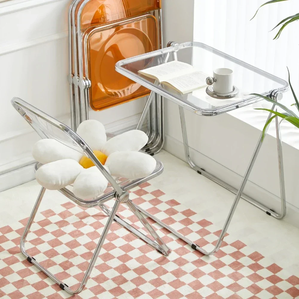 

# Для складывания для гостиной акриловый прозрачный современный прозрачный акриловый модный обеденный стул для фотосъемки акриловый пластик кристалл C