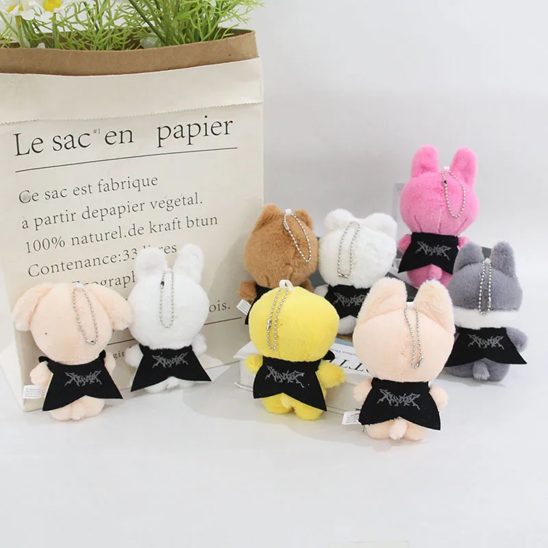 SKZOO أفخم المفاتيح الضالة الاطفال أفخم دمية ستار المحيطة لي Longfu عباءة دمية صغيرة حقيبة قلادة لعبة أطفال