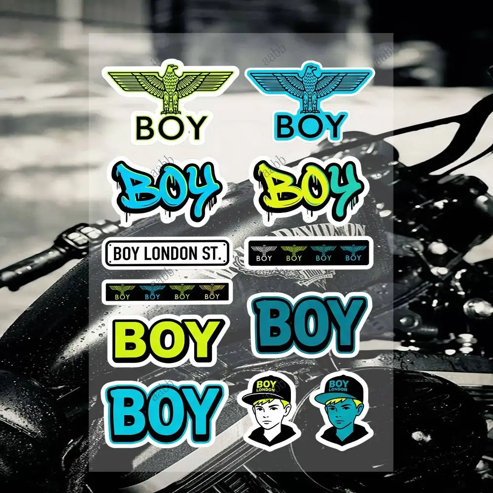 B-BOY L-LON D-DON Motorcycle Decal Sticker Kit Reflective Graphics For Helmet Tank Fairing Body Custom Bike
