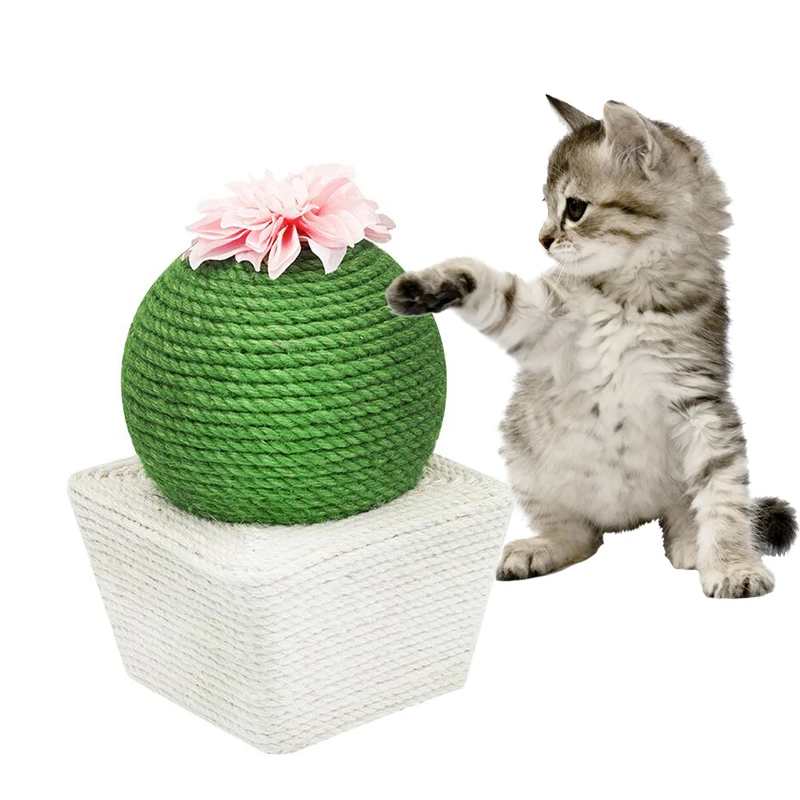 

Bite Resistance Rope Cactus Cat Scratcher Ball Toy