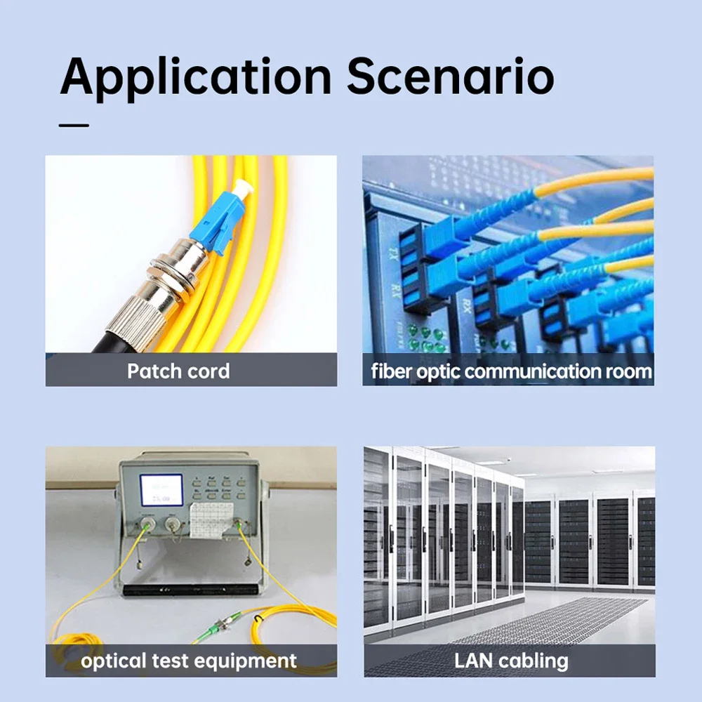 ZoeRax LC/UPC male to FC/UPC Female Adapter Simplex Hybrid Optical Fiber Connector for Visual Fault Optical Locator Jumper